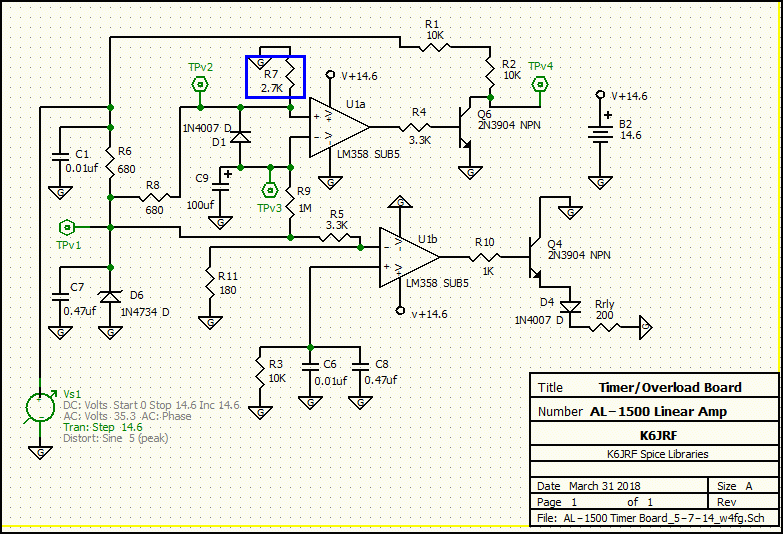 Timer-Overload Board with R7 = 2.7K