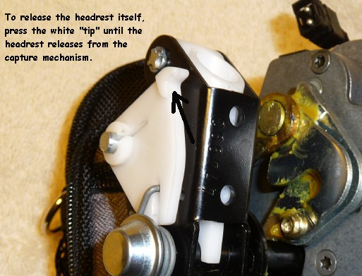 Headrest Release Mechanism